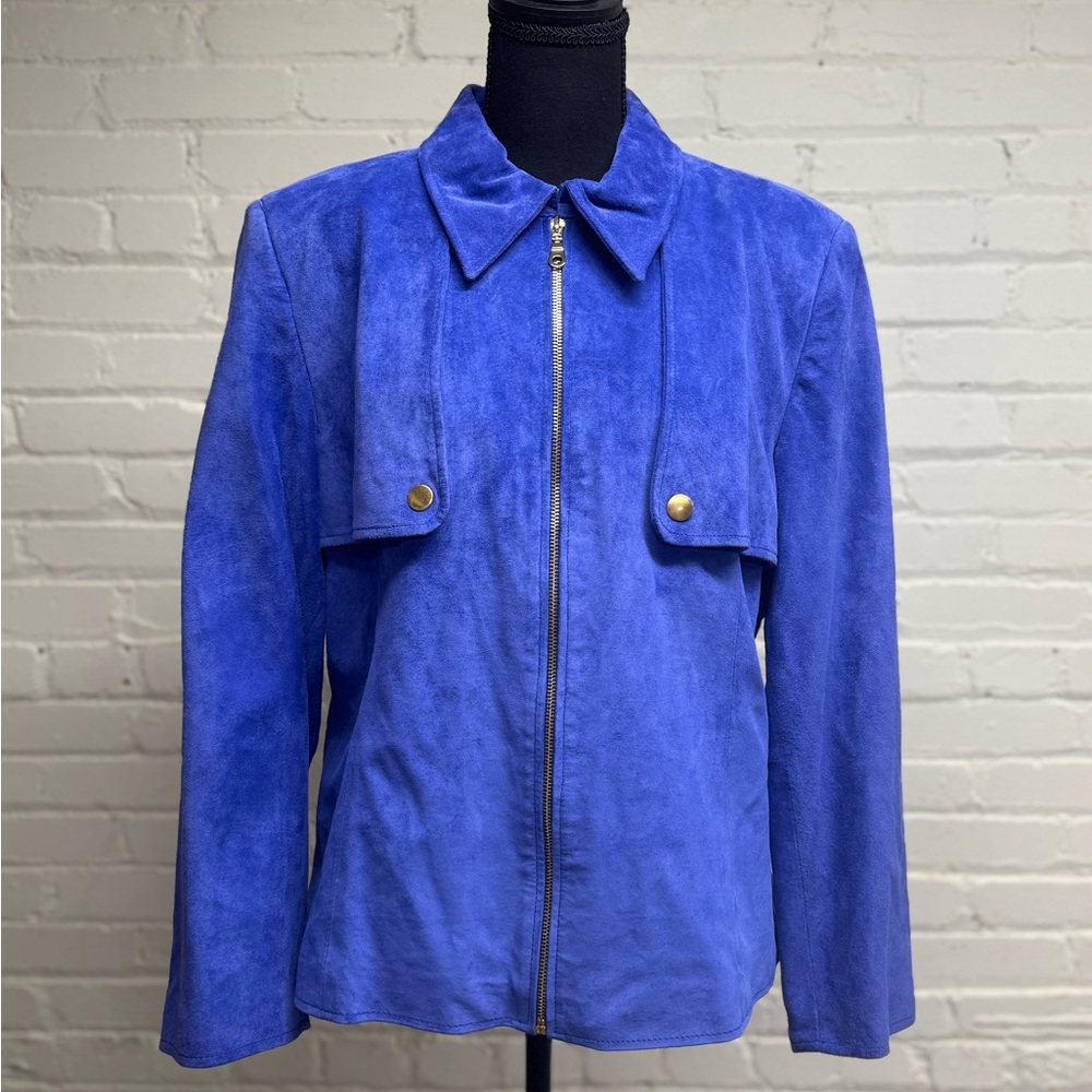 Terry Lewis Women's Snazzy Purple Suede Jacket, Size L